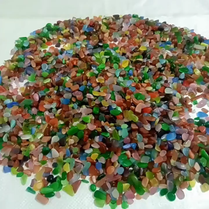 Synthetic Cat’s Eye Stone Chips – Colorful Polished Gem Gravel for Aquarium Decoration Planter Top Dressing & Vase Filler | Man-Made Healing Crystal Chips for Home & Garden Décor DIY Crafts Feng Shui Display