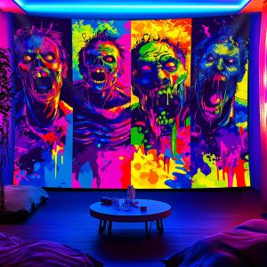 Tấm Thảm Polyester VIKAMA Halloween Zombie Cho Phòng Khách Phòng Ngủ Phòng Trò Chơi - Trang Trí Treo Tường Chống Thấm Nước Chống Bụi Bẩn