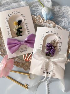 Wedding Vows Cards Purple New Couples Reading Oaths Cards High-End Feelings Groom And Bride Declaration Hand Cards Anniversary