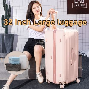 32 Inch Large Luggage Ladies Durable Suitcase Luggage Male Thickened Zipper Universal Wheel Trolley Case Outdoor Travel