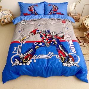 Cartoon Cotton Bedding Set for Boys Superhero Dormitory Three Piece Bed Canopy Transformers Four Piece Bedding Set Soft Cotton