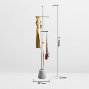 Italian Accessible Luxury Floor Stainless Steel Coat Rack Does Not Occupy Space Living Room Bedroom Hanger Concrete Internet-Popular Homestay