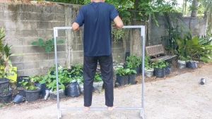 แข็งแรงมาก!!! ราวตากผ้า ราวแขวนเสื้อเหล็กกัลวาไนซ์ ราวตากผ้าแบบประกอบ โดนน้ำโดนแดดได้ เน้นใช้งานระยะยาว MT074