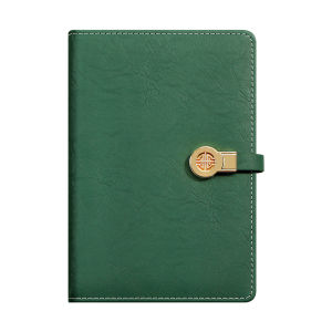 (สามารถแกะสลักโลโก้ได้) สมุดโน๊ตหนังธุรกิจ A5 สมุดโน๊ตแบบหัวเข็มขัด ไดอารี่ สมุดบันทึกการประชุม บันทึกการเดินทาง หน้ากระดาษมีเส้น มีกล่องของขวัญให้ 100 แผ่น 200 หน้า