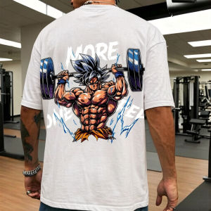 Bandai | Super Saiyan Son Goku Gym Vintage Harajuku Anime Dragon Ball Men Summer T-Shirt Loose Women Streetwear Casual Short Sleeve Tee