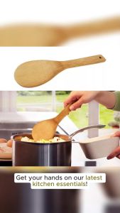DS Flat bamboo/Wooden Rice Paddle Spatula/laddle Natural bamboo/Wood Turner Sandok