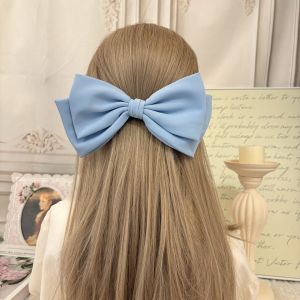 Korean Style Retro Butterfly Knot Spring Clip Sweet Girl Tail Clip Stylish Versatile Hair Accessories for Teenage Girls