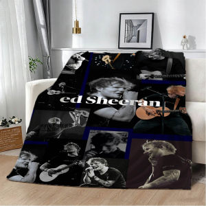 Bandai | 3D Singer E-Ed- S-Sheeran Music Album Flannel Blanket Soft Throw Blanket Art For Home Decor Bedroom Bed Sofa Picnic Fans Gifts