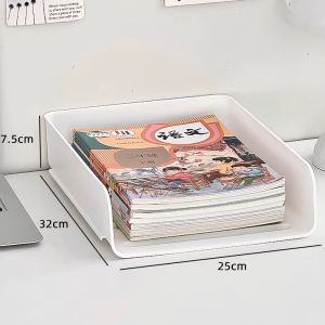 ชั้นวางหนังสือพลาสติกอะคริลิกใสสำหรับจัดระเบียบของเล่นในชั้นวางของเล่นบนโต๊ะหนังสือของเด็ก ชั้นวางของเล่นแบบเรียงลำดับ