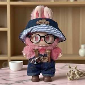 Labubu Vinyl Clothing Set for 17cm Dolls Fashionable Cowboy Style Outfits High Energy Love Design Suitable for Boys And Girls
