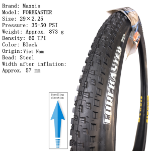 Maxxis Forekaster Mountain Bicycle Tire 29/27.5x2.25  2.4 for XC MTB Bike Tyre High Performance Off-Road Tread