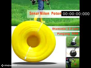 TITIK TIGA Panjang 50 M Senar Potong Rumput Senar Mesin Potong Rumput Tali Senar Nylon Pemotong Rumput - Pisau Tali Senar Potong Rumput 50 M