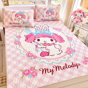 Princess Elsa Ice Silk Latex Mattress Three-Piece Set Washable Childrens Nursery Cool Mat Single Double Bed Mattress Cover