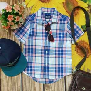 [Chính Hãng Place-Crazy8]Áo Sơ Mi Bé Trai Size Đại 15kg-32kg Chất Cotton Mềm Mịn Hút Mồ Hôi