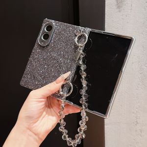 szhaiyu | For Samsung Galaxy Z Fold 8 Ultra Fold 8 Wide For Magsafe Strap Bling Case With Glitter Diamond Pattern Shockproof Hard Cover