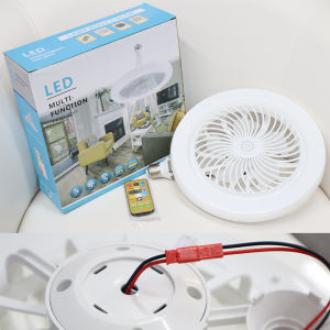 30W 3 Color Dimmable Ceiling Fan Lights Living Room Lights Bedroom Lamp Study LED Ceiling Fan Bulb Low Profile Cooling Fan Lamps