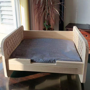 Large Size Wooden Pet Bed Cat Dog Bed Off-the-ground Teddy Dog Bed Cute Cat Dog Nest Mat for Pets Home Comfortable Bed