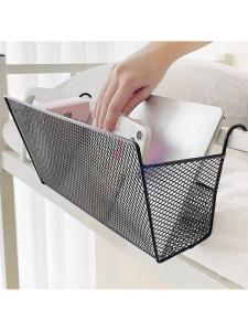 Student Dormitory Bedside Hanging Basket Bed Mounted Storage Rack Dirty Laundry Basket Iron Material Organizer for Beds