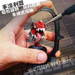 Military Figure Figure Painting Anti-Shake Rotate Coloring Table 2.0 Upgraded Version Support Hand Grip Clip Sazabi Tribe