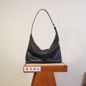 Classic Herrtuny Tanned Cowhide Leather Hobo Bag Casual Versatile Single Shoulder Crossbody Commuter Bag Genuine Leather Womens Bag