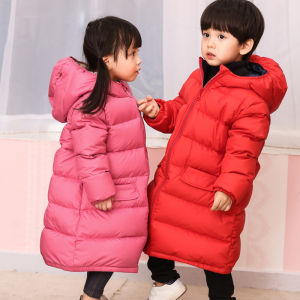 Kids Boys Girl Mid-Length down Jacket Thickened Baby and Infant 2024 New Arrival Western Style Winter Classy Long
