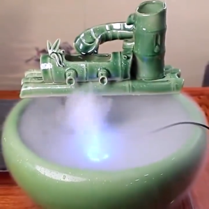 เครื่องสร้างควัน หมอกอัตโนมัติ  พร้อมไฟ LED สีสันสดใส สำหรับตกแต่งสวนและน้ำพุฮวงจุ้ย