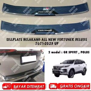 Sillplate Belakang All New Fortuner 2016 2023 2024 2025 GR SPORT Hitam Elegant List Chrome