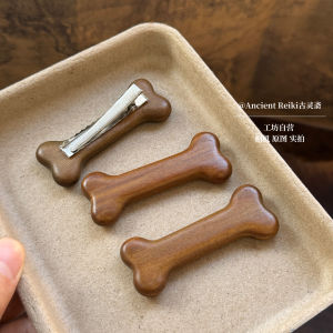 Green Ebony Bone Hair Clip Side Part Forehead Fringe Stylish Hair Card Holder Self-Operated Model Wooden Hair Accessories