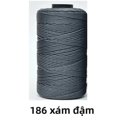 Sợi Len Móc Cotton Lụa Băng Mùa Hè 200m 1.5mm Sợi Polypropylene Dùng Làm Đồ Thủ Công DIY Túi Xách Mũ Giày Dép