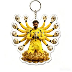 CL30 5cm Cape Verde Goalkeeper Multi-Arm Keychain Acrylic Football Fan Pendant 30CL