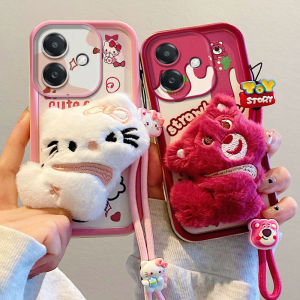 Hot Phone Case OPPO A5 Pro OPPOA5 Pro OPPOA5Pro 4G 5G New Cute Fashio Hello Kitty Frog Patrick Stereoscopic Plush Doll Anti-fall Soft Casing with Lanyard 2025