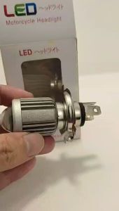 Đèn Pha Led Bi Cầu chân H4 Xe Máy - 10W Cost vàng Pha trắng