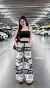 TW21686 Set 2 ชิ้นเสื้อครอบสายคู่ + กางเกงขายาว คาร์โก้ซิป ..