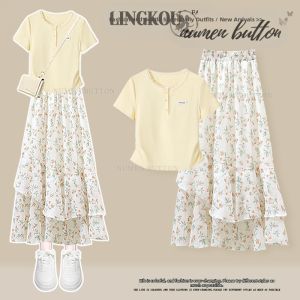 NUMEN BUTTON | Large Size Summer New Arrival Casual Style Set