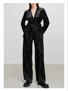 Fine Pleat Versatile Trousers Wide Leg Pants