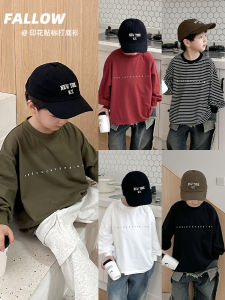 Loose round Neck Childrens T-shirt for Boys Spring Autumn Casual Wear Long Sleeve Cotton 100% Spring Fashion New Arrival
