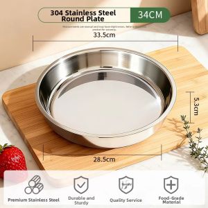 BAICHANG | Stainless Steel Large Round Platter