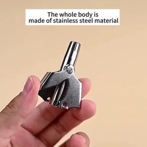 Brangdy Nose Hair Trimmer for Men and Women Stainless Steel Manual Mechanical Shaving Razor Washable Ear Hair Removal Tools