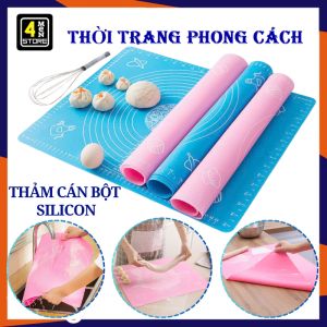 Tấm Thảm Nhào Bột  Trộn Bột Làm Bánh Ngọt Bằng Silicon Chống Dính  Chống Trượt Size 40x30cm - Thảm Nướng Cán Bột Dụng Cụ Làm Bánh Tiện Dụng