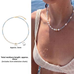 CAFFTI | Natural Freshwater Pearl Blue Necklace