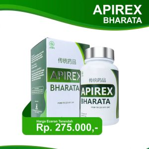Apirex Bharata Obat Vertigo Menurunkan Darah Tinggi Hipertensi Kolesterol 100% Asli BPOM 50 Kapsul
