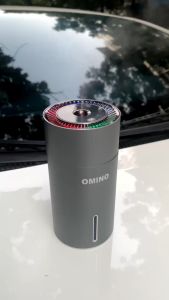 [Tặng tinh dầu] Máy xông tán tinh dầu OMINO 2 chế độ phun sương khử mùi ô tô bàn làm việc có đèn led