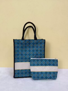 Lora Masra A4 Jute Bag Large Tote Bag with Pouch Tuisyen Sekolah Greocery Jute Bag Corporate Gift School Gifts