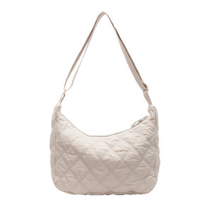 Autumn Winter Casual Womens Crossbody Bag 2024 New Style Versatile down Bag Diamond Grid Commuting Dumpling Bag Single Shoulder Bag