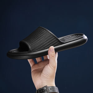 Luolu Mens Slippers for Summer Stylish Youth Trendy Plain Color Waterproof Thick Sole Ideal for Office and Beach