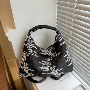 Túi Đeo Chéo Vải Canvas Dung Tích Lớn Túi Đeo Vai Đôi Thời Trang Thường Ngày Cho Học Sinh Túi Đeo Vai Đa Năng Cho Nữ Túi Đệm Hình Bánh Bao