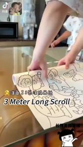 3M Kids Coloring Roll Painting Rolls Drawing Paper Childrens Tearable back glue Graffiti Scrolls
