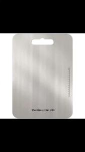 For Kitchen Portable Stainless Steel Cutting Board Double-Sided Food Grade Cutting Board Outdoor Cooking Titanium Cutting Boards