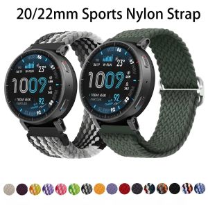 20/22mm Sports Nylon Strap for Samsung Watch 7 6 5 4 Active 2/Huawei Watch 3 GT6-5 Mm Braided Elastic Wristband Amazfit GTR/GTS