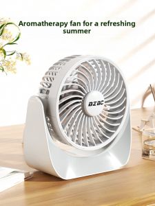 NUOPUCHI | Portable Mini USB Fan Rechargeable Desktop Office Fan Ultra Long Battery Life Outdoor Home Dormitory Bed Quiet Electric Fan Three Speed Adjustment Strong Wind